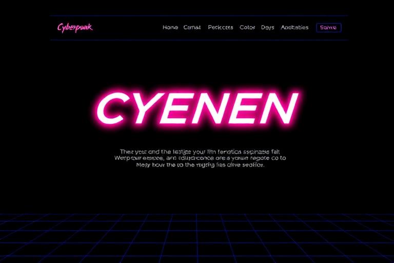 Cyber Neon website design preview